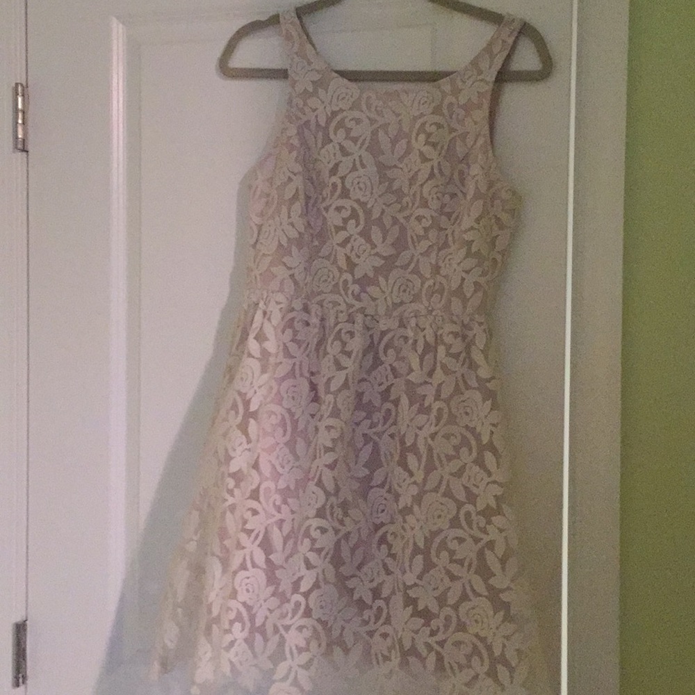 Cream and tan sundress! So cute!